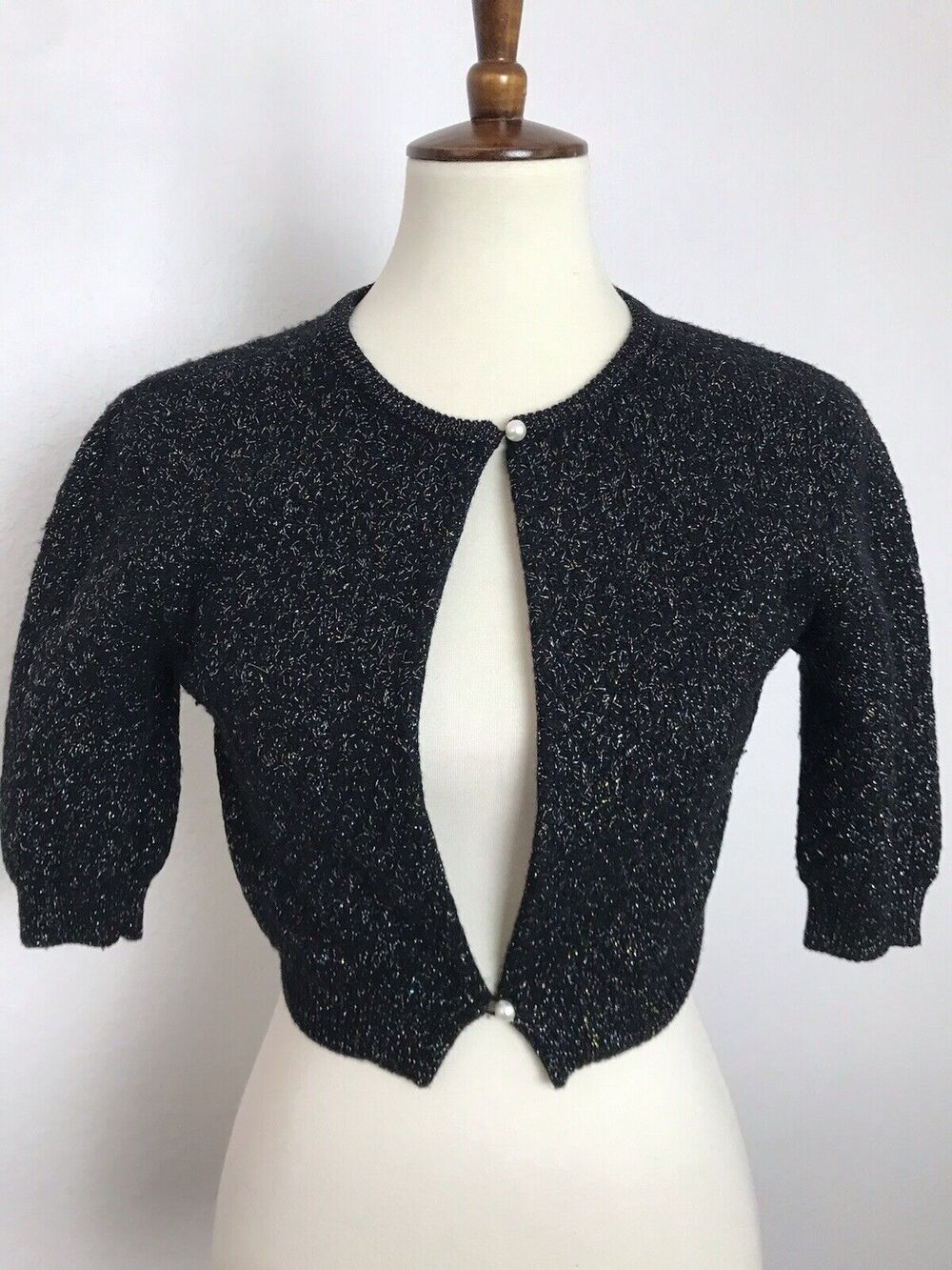 Marc Jacobs Crop Shrug Cardigan Sweater Whimsigoth Witchy Retro Indie Sleaze